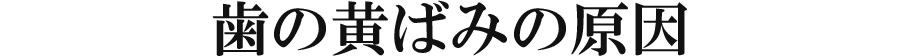 歯の黄ばみの原因
